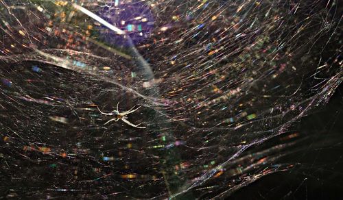 Abstract image of illuminated cityscape against sky at night