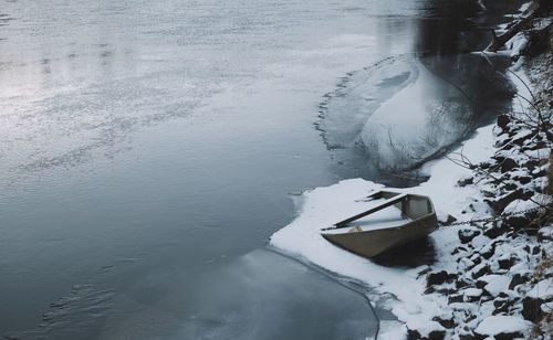 Close-up of a person in lake