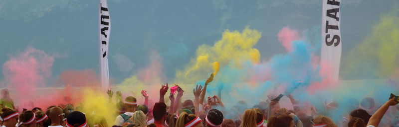 Panoramic view of crowd
