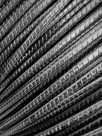 Detail shot of metallic rods