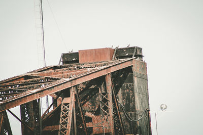 Low angle view of built structure against clear sky