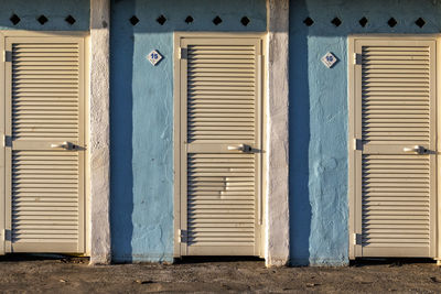 Closed door of old building