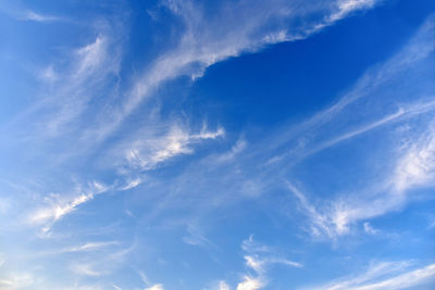 Low angle view of clouds in sky