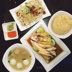 Close-up of food served in plate