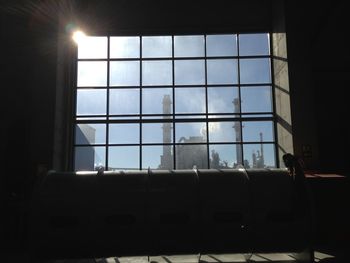 Low angle view of modern building against sky