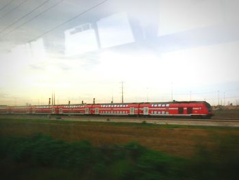 Train at railroad station platform