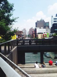 View of bridge over river