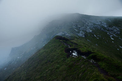 High angle view of landscape against sky