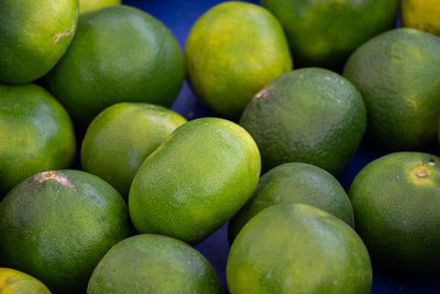 Full frame shot of lemons in market