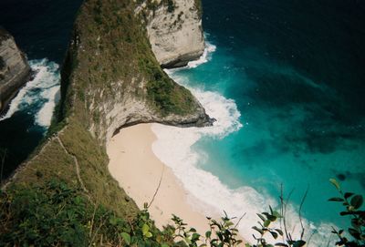 High angle view of beach