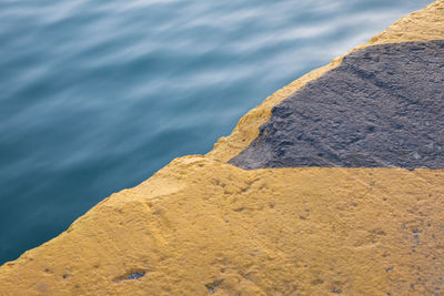 Close-up of rock on beach