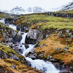 River flowing through rocks