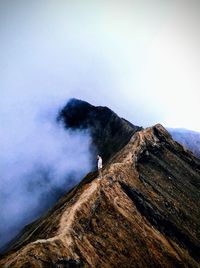 Scenic view on the edge of mount bromo, indonesia. 