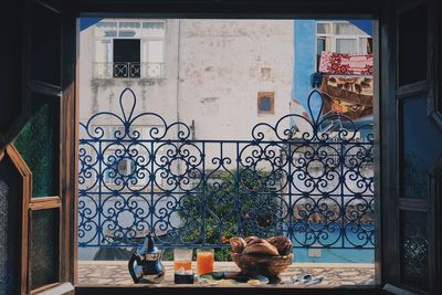 Food and drink in balcony