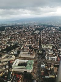 High angle view of townscape against sky