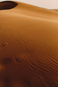 Sand dunes in desert