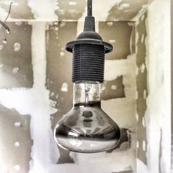 Close up of electric lamp