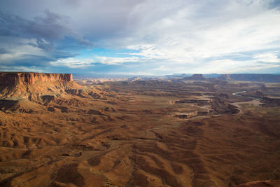 Scenic view of desert against sky