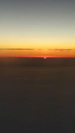 Scenic view of sea against sky at sunset