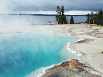 Boiling pool in yellowstone