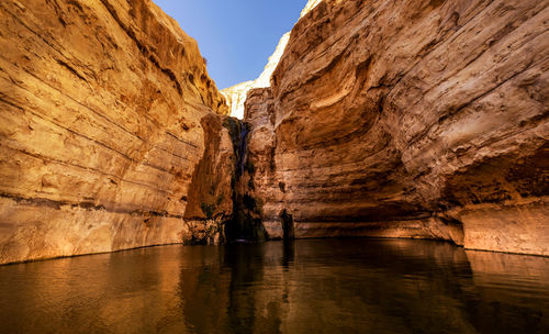 Rock formations in water
