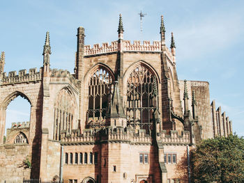 Low angle view of historical building against sky