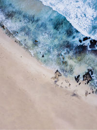 High angle view of beach