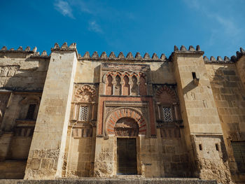 Low angle view of historical building against sky