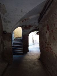 Empty corridor of old building