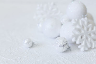Close-up of ice cream on table