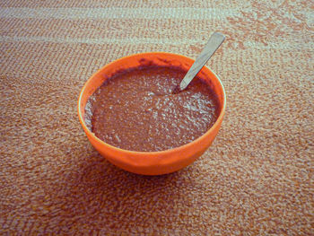 Close-up of orange in bowl