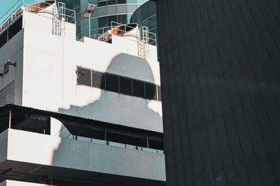 Low angle view of modern building against sky