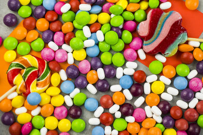 Full frame shot of multi colored candies