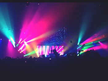 Silhouette of people enjoying in nightclub