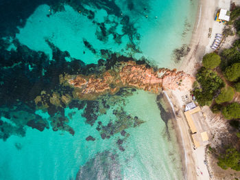 High angle view of swimming pool