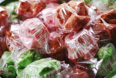 Close-up of food in plastic