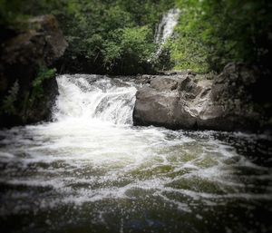 River flowing through rocks