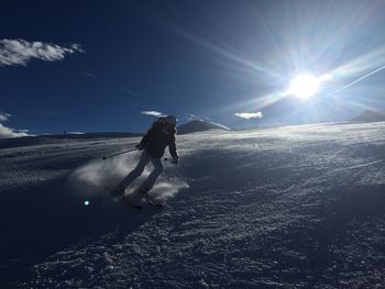 Sun shining through man