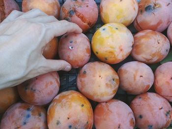 Full frame shot of fruits for sale at market stall