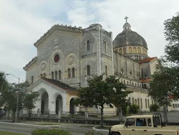 Low angle view of church against sky