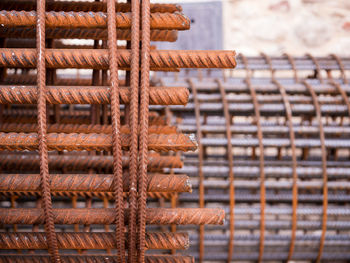 Close-up of rusty metallic structure