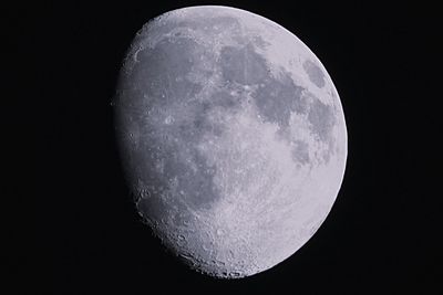 Low angle view of moon in sky