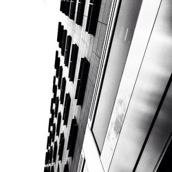 Low angle view of modern building against sky