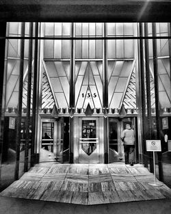 Railroad station platform against sky