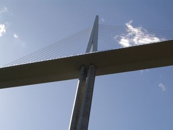 Low angle view of bridge against sky