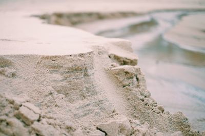 Close-up of sand on beach