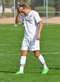 Man standing on soccer field