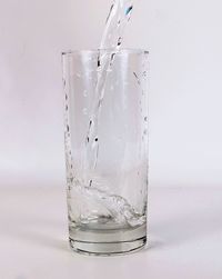 Close-up of water against white background