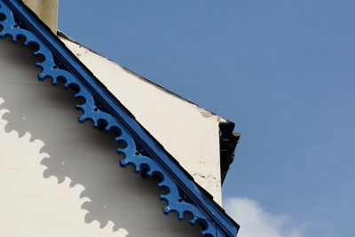 Low angle view of building against clear sky