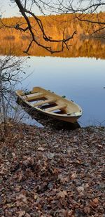 Scenic view of lake during autumn